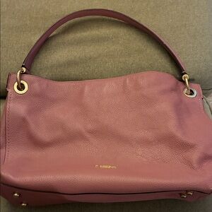 Coach Pebbled Leather Bag in Mauve Pink w/ Gold Hardware w/ matching wallet